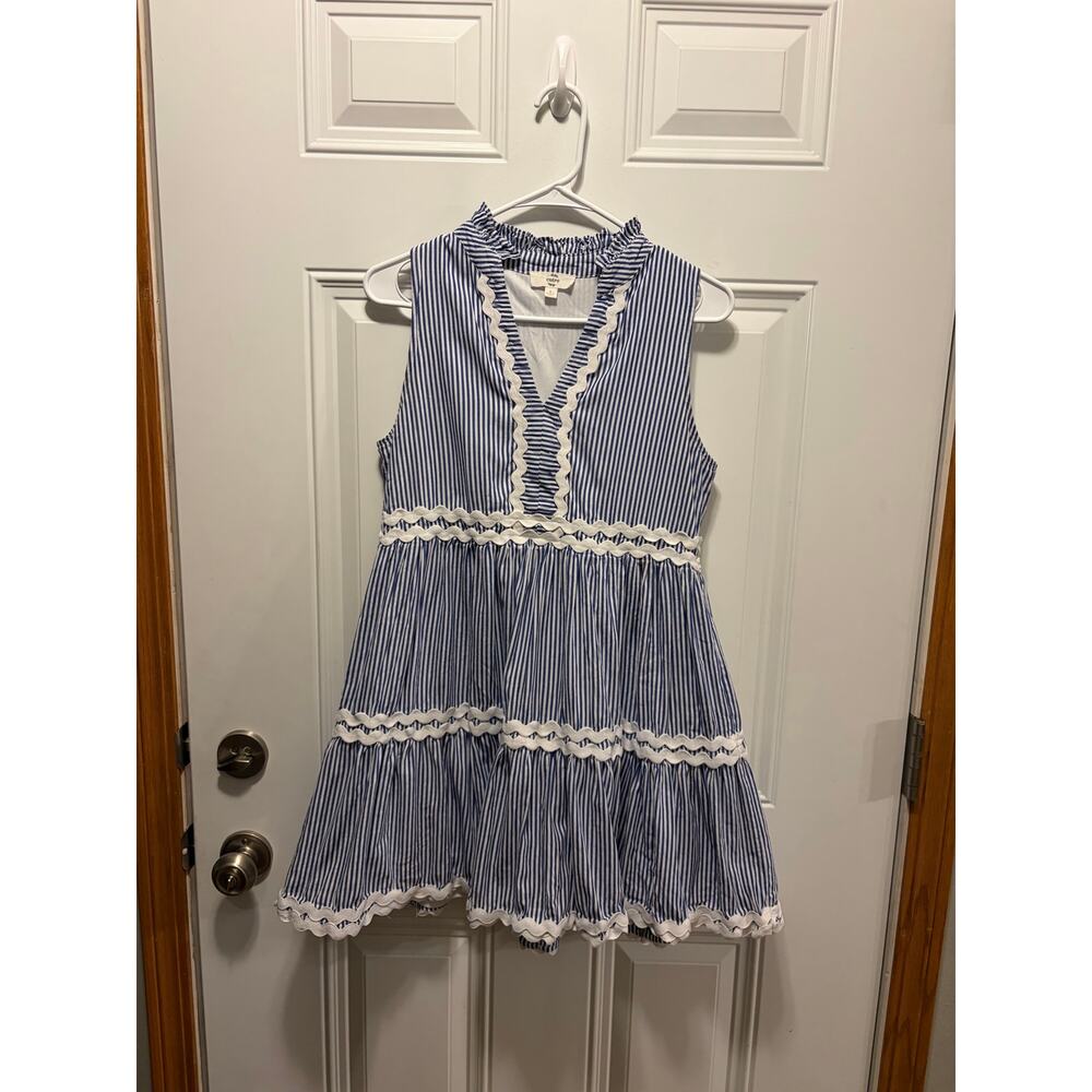 Entro Striped Ric Rac Dress Size Small - Picture 2 of 4